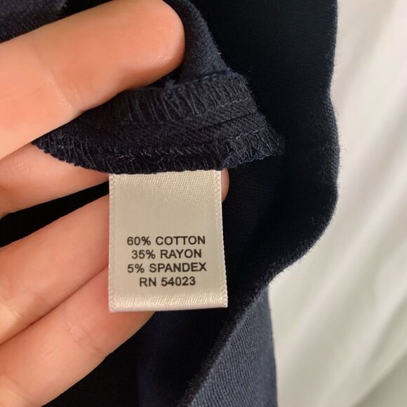 Banana Republic Shift Dress Women's 6 Dark Blue Sleeveless Vneck Zip Back - Picture 4 of 7